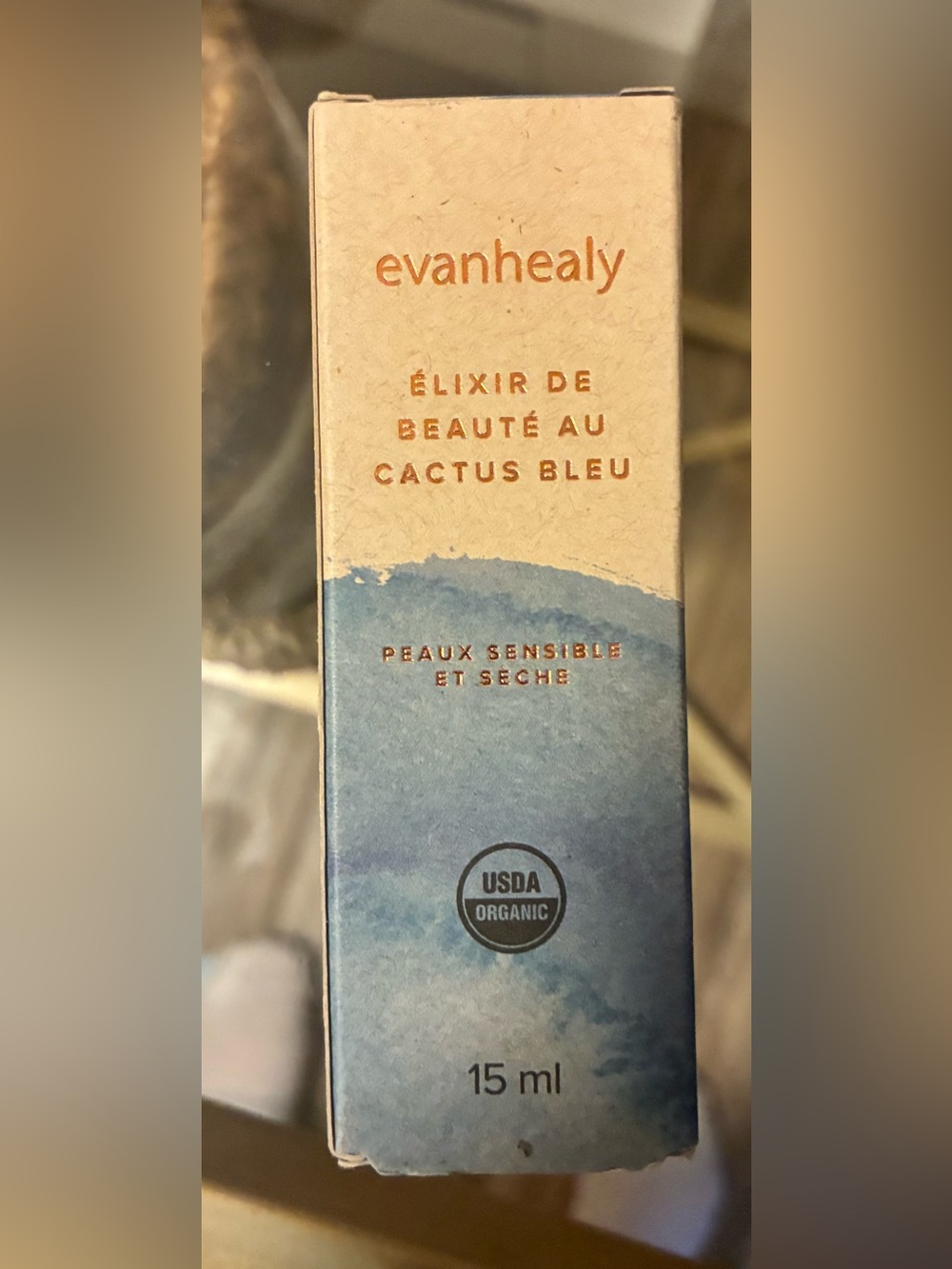 Evan Healy Blue Cactus Beauty Elixir 15ml USDA Organic Facial Oil Serum